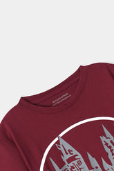 Girls 11-14 Years Maroon HOGWARTS Tee